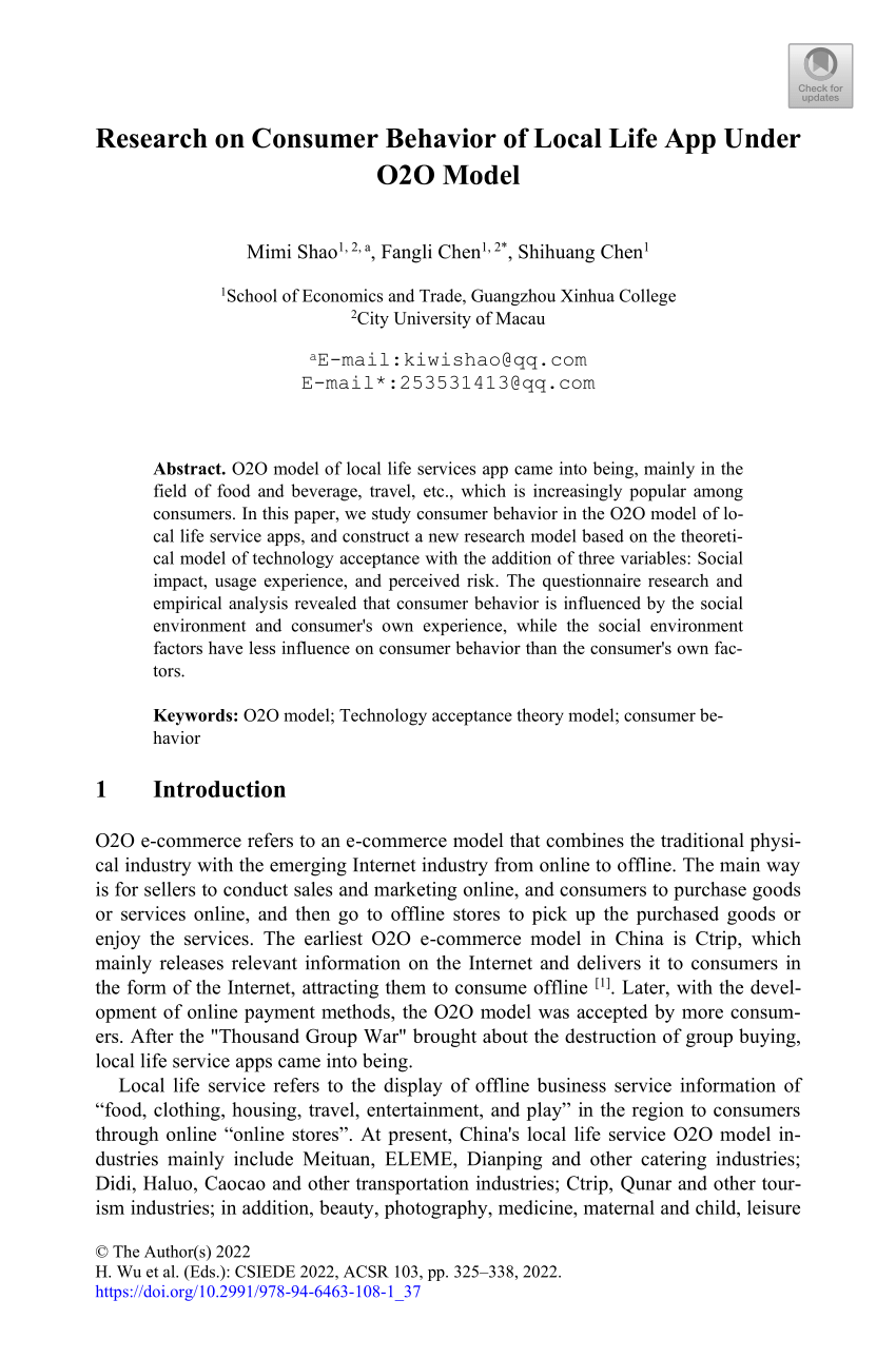 Figure 1 From Research On The O2o Model Of Consumer Behavior Under The Perspectives Of Culture