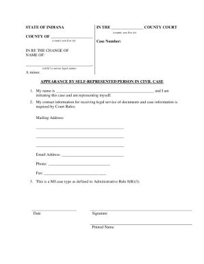 Fill Free Fillable Indiana Legal Help Pdf Forms