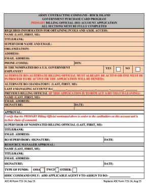 Fillable Online Army Contracting Command United States Army Fax Email Print Pdffiller