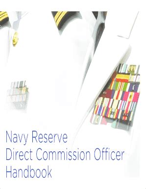 Fillable Online Navy Reserve Direct Commission Officer Handbook Fax