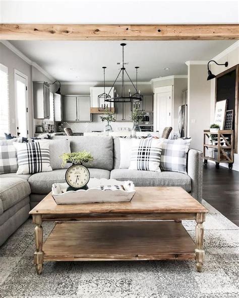 Fine 34 Stunning Rustic Farmhouse Living Room Decor Ideas Living Room