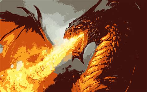 Fire Breathing Dragon Animated Wallpaper