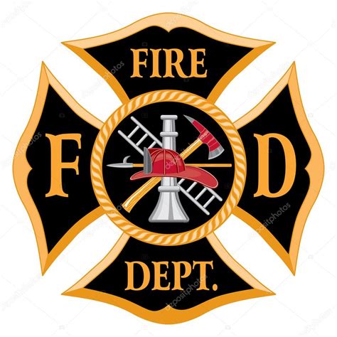 Fire Department Or Firefighters Maltese Cross Symbol Vector