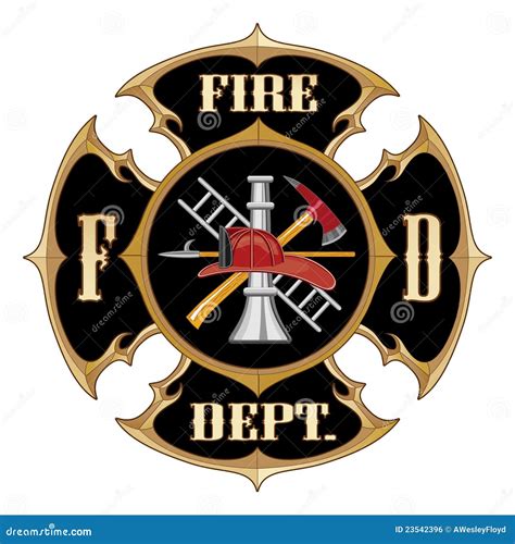 Firefighter Maltese Cross Stock Vector Royalty Free Freeimages