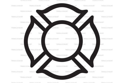 Firefighters Maltese Cross Symbol Graphic By Tribaliumart Creative