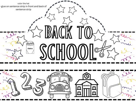 First Day Of Preschool Back To School Hats Free Printable