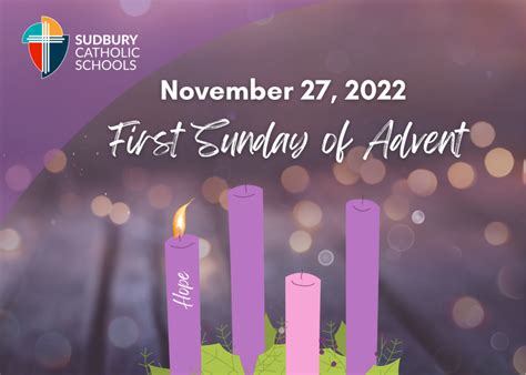 First Sunday Of Advent The Candle Of Prophecy Symbolizing Hope St