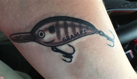 Fishing Lure Memorial By Chase Dryden 15Th Street Tattoos Edmond Oklahoma Tattoos Street