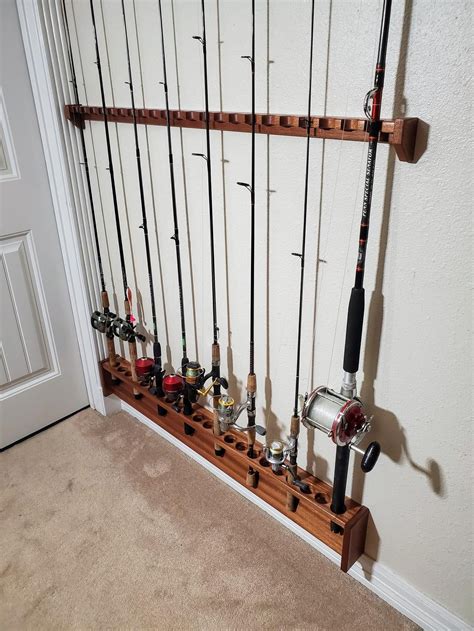 Fishing Rod Rack Fishing Pole Holder Rod Holders Wall Mount For Garage