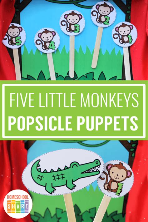 Five Little Monkeys Swinging In A Tree Printables Homeschool Share