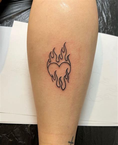 Flame Heart Tattoo Discreet Tattoos Dragon Tattoo For Women Romantic Tattoo