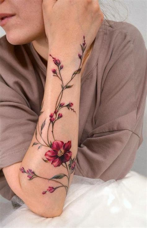 Beautiful Floral Forearm Tattoo Designs and Ideas