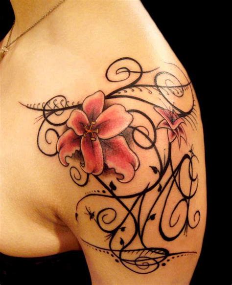 15 Floral Swirl Tattoo Designs You'll Love