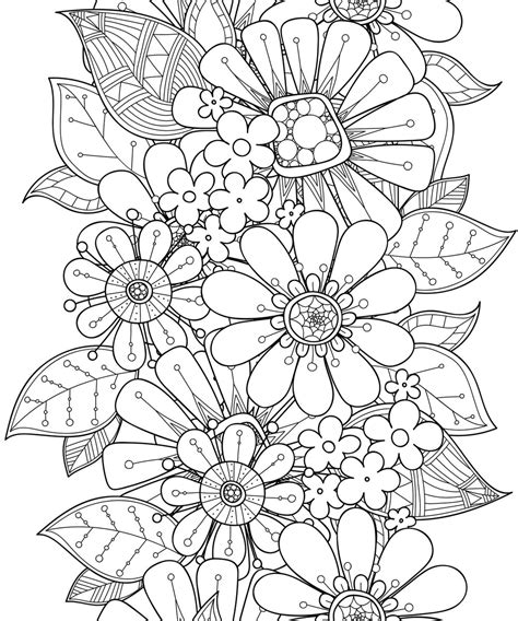 Flower Coloring Books Adultcoloringbookz