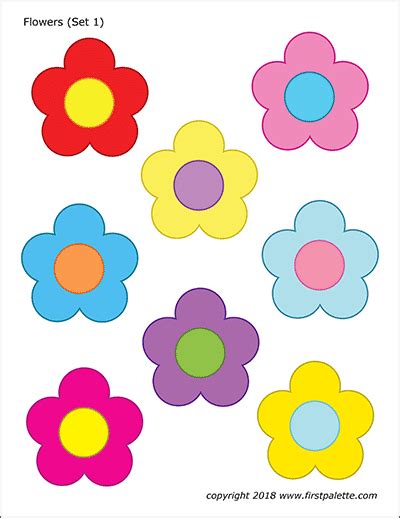 Flowers Free Printable Templates Coloring Pages Firstpalette Com