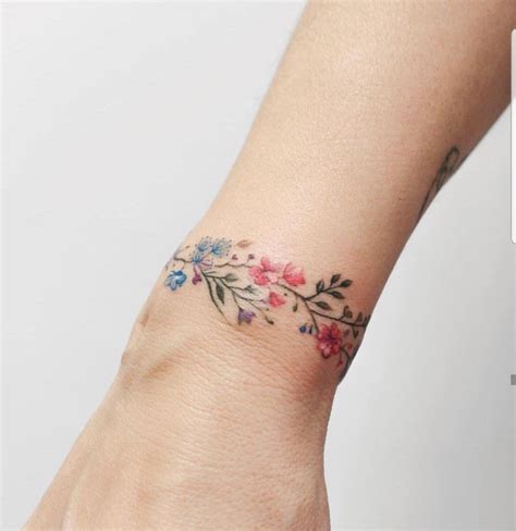 Flowers Tattoo Flower Wrist Tattoos Armband Tattoo Design Armband