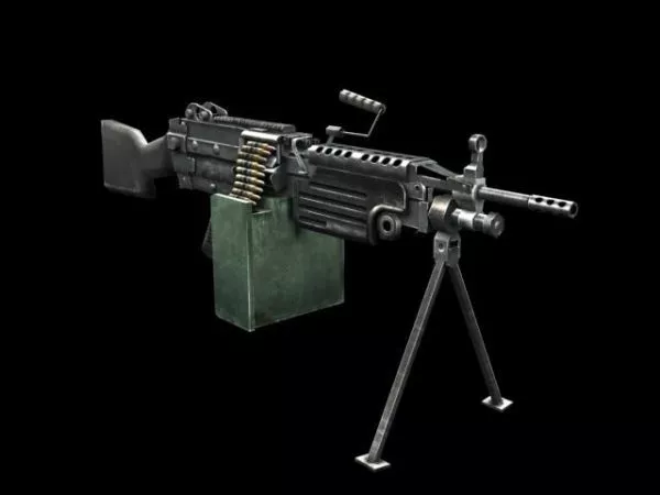 Fn Mini M249 Light Machine Gun 3D Model By Luisbcompany