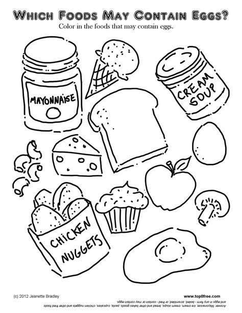 Food Coloring Pages Learny Kids