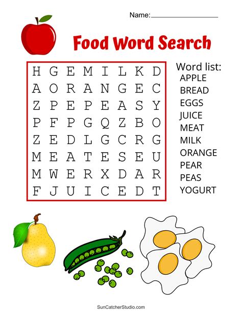 Food Word Search Free Printable Puzzles Diy Projects Patterns Monograms Designs Templates