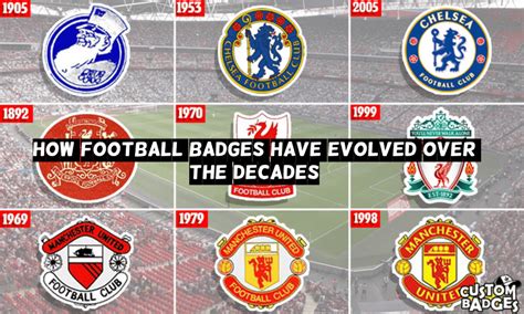 Football Badge Changes Over The Decades Custom Badges