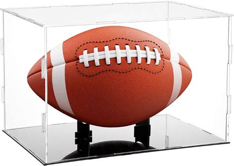 Football Display Case Full Size Acrylic Football Holder With Lid And