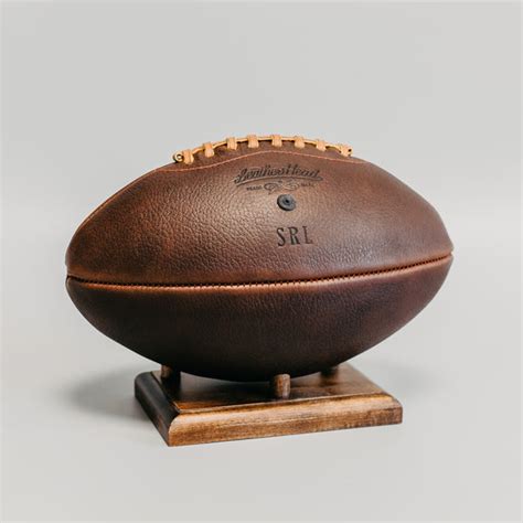 Football Display Stand Leather Head Sports