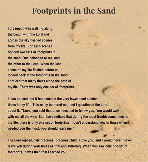 Footsteps Poem Printable for Wall Art and Inspiration