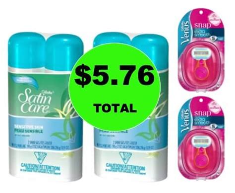 For Just 5 76 Get 4 Satin Care Shave Gels Amp 2 Venus Snap Razors At Target Ends 2 3