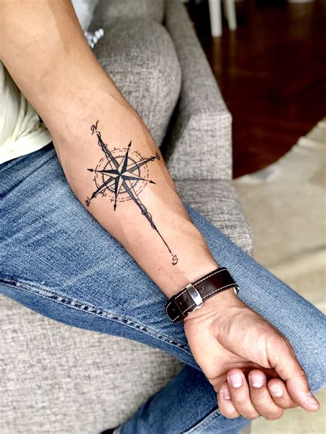 Forearm Compass Tattoo Designs You'll Love