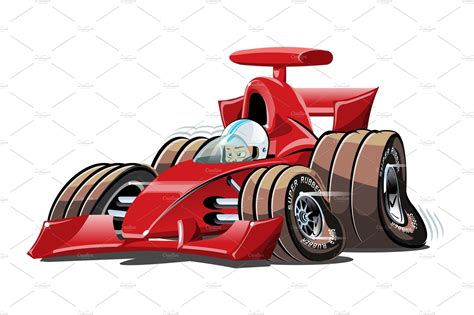 Formula 1 Racer Cartoon Cartoon Car Formula 1 Royalty Free Vector Image Download 1 969