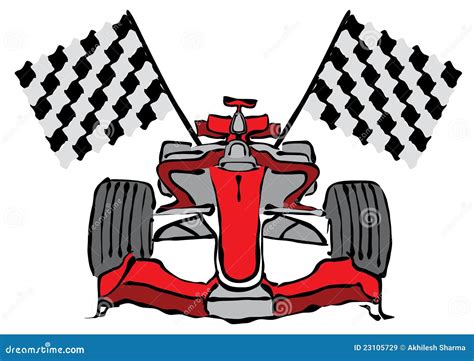 Formule 1 De Vector Van De Raceauto Vector Illustratie Illustration