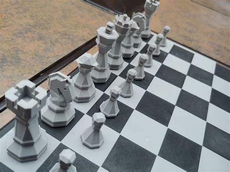 Free 3D File 3D Print Optimized Geometric Chess Set Pieces Design To