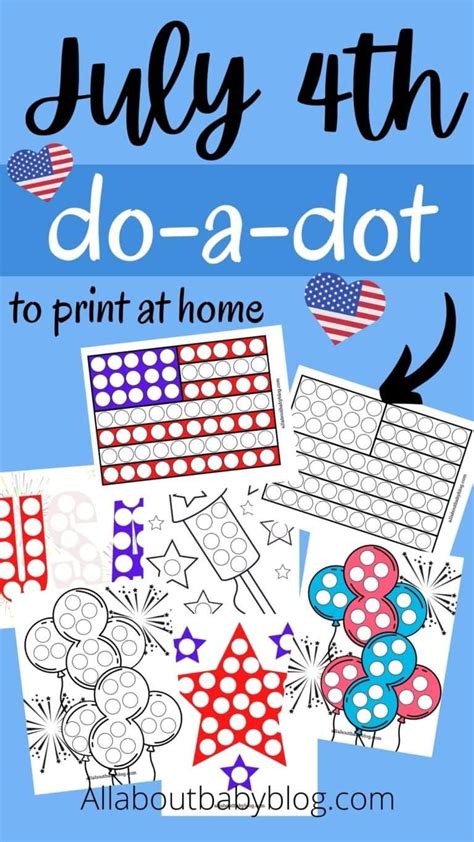 Free 4Th Of July Do A Dot Printables Easy Peasy Learners