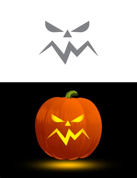 Free Angry Face Pumpkin Stencil Pumpkin Stencil Pumpkin Stencils