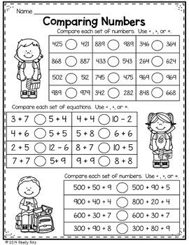 Free Back To School Math Worksheets For 2Nd Grade By Shelly Sitz