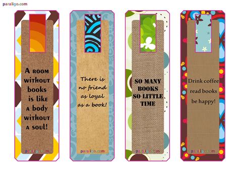 Free Bookmark Printables for Book Lovers