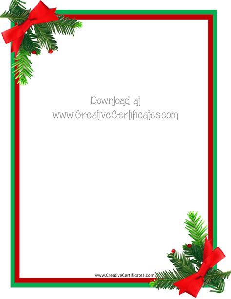 Free Christmas Border Templates Customize Online Then Download