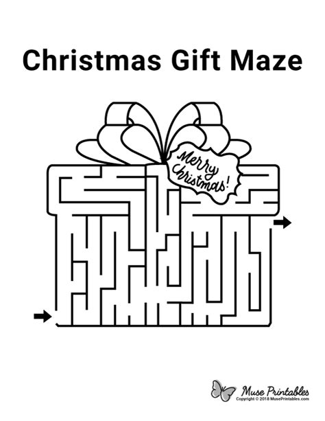 Free Christmas Gift Maze Download The Maze And Solution At Https