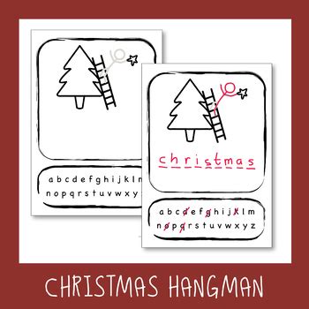 Free Christmas Hangman Template By Esl4fun Teachers Pay Teachers