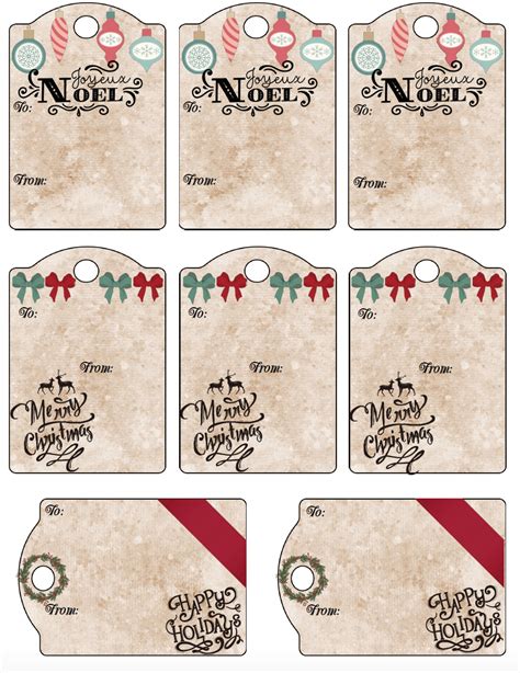 Free Christmas Printable Tags Printable Templates Wonderland