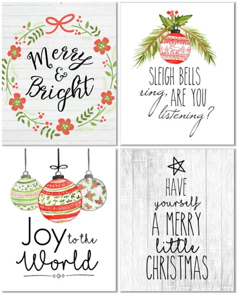 Free Christmas Printables To Use As Decor