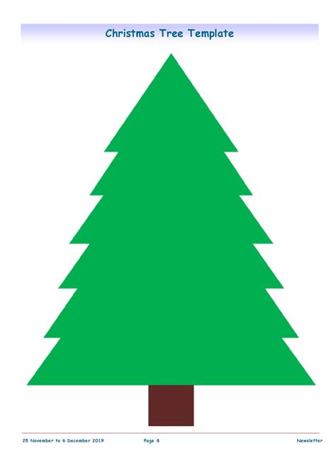 Free Christmas Tree Template Printable Download