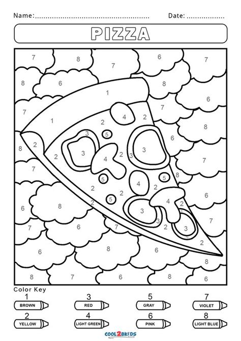 Free Color By Number Worksheets Cool2bkids