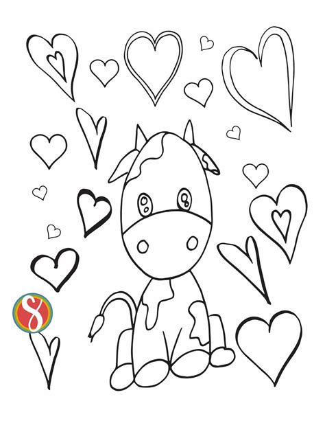 Free Cow Coloring Pages Stevie Doodles