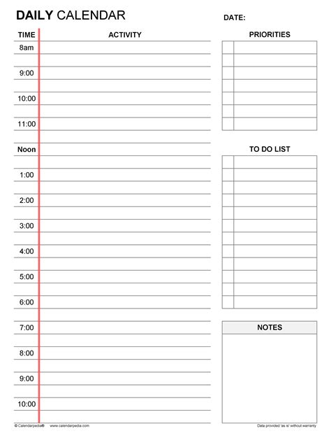 5 Free Daily Printable Calendars to Boost Productivity