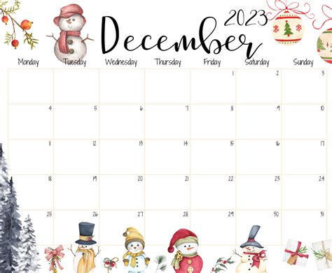 Free December Calendar For Kids Tpt