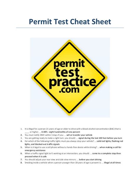 Free Dmv Practice Test For Learner S Permit License