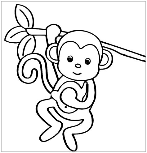 Free Easy To Print Monkey Coloring Pages Monkey Coloring Pages Zoo