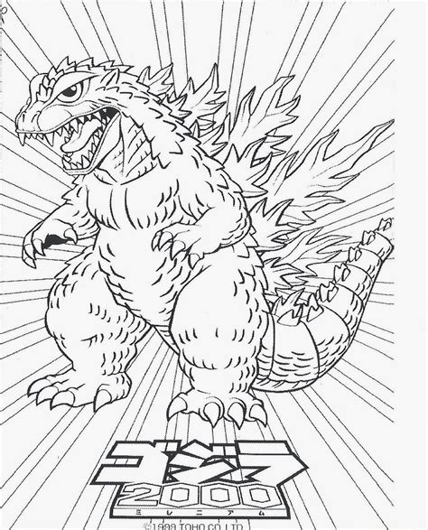 Free Godzilla Coloring Pages Coloring Home