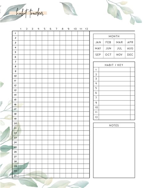 Free Habit Tracker Template World Of Printables